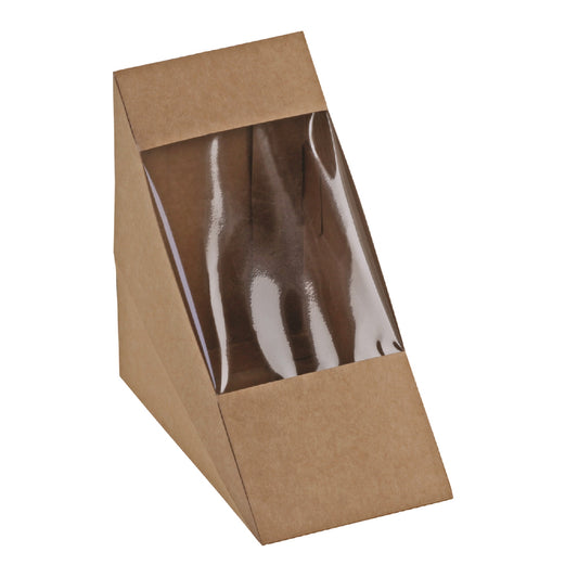  naturesse Kraft/PLA Sandwich-Verpackung 12,5x7,2cm mit Fenster